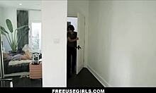 damn lilly bell gets freely fucked by stepsis boyfriend while cleaning... hot!