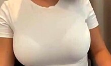 stepmom flashes bra in her tight short skirt