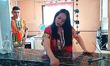 Stepmom's Forbidden Kitchen Thrill Fills Her with Ecstasy