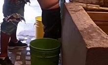 my primo rams my ass deep creampie while i wash clothes