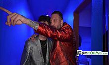 ronnie violet strips clothes ripped in taboo family stripclub fantasy fuck