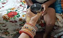 Went to give foster dad water but he filled my bahu pussy with his thick desi cock in clear hindi moans