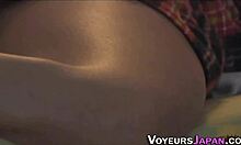 horny asian teen slut rubs her wet pussy on hidden cam