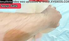 horny stepmom bends over after gym for stepson's thick cock pounding her in doggystyle position relentlessly