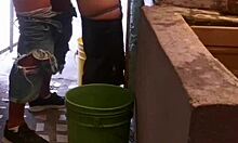 my primo rams my ass deep creampie while i wash clothes