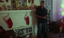 bbw housewife deepthroats bbc in christmas orgy bent over big ass pounded