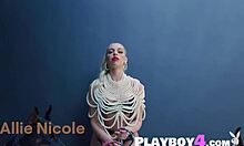 Allie Nicole Big Tits Blonde Curvy Body Reveal