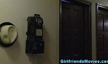 Brunette Teen 18+ Licks Cute Small Tits Tattooed Babe in Wild Girl-On-Girl Action!