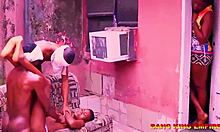 Threesome cowgirl ride on African big black cock slim amateurs creampie wet pussies