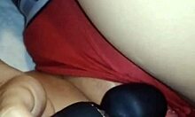 I Stroke My Dildo Hard While Lover Makes Me Explode in Juicy Orgasm