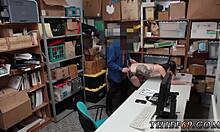 german milf cop eyes petite 18yo suspect on cctv ready for uniform interrogation