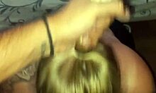 Friend arrives for blonde anal assfucking blowjob bent over natural tits pounding