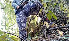 Mature Stepmom Bends Over Pounds Herself Doggy Style in Outdoor Fetish Fun