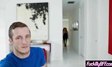 angry teen punishes stepbrother hard in the garage showdown