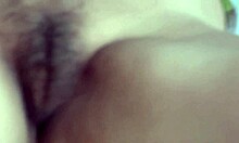 stepmom lets me watch and stroke her hairy pussy right on the beach