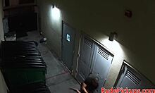 Bondage ebony teen 18+ roughly fucked public outdoor then facial cum blast