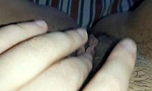 i'm rubbin my innocent hairy wet pussy clit while parents gone... oops gonna cum