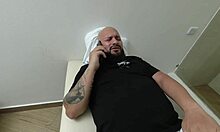 Jennifer shows up sexy for massage but i bend her over fuck hard cum on those tits!