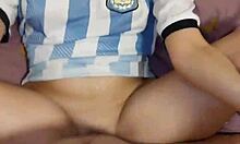 chileno fills argentina's big ass face with hot cum?