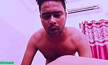 desi babe's tight vagina stretched by new bf's rough doggystyle fuck