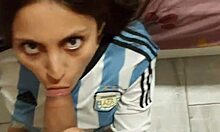 chileno fills argentina's big ass face with hot cum?