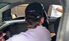 real uber ride turns into wild car fuck with sara 😈🍑💦