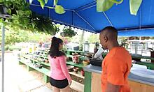 PRADA SOUTH AFRICAN BADDIE PUBLIC DEEPTHROAT CUMSHOT!