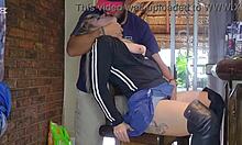 blonde gym wife cheats hard squirting all over in shaved close-up action