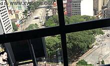 Up-Close Tais Daeva Drools Sloppily on Monster Cock Sheer