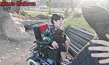 Yo exotic wheelchair slut picked up public for rough outdoor quickie! 🍑🔥♿