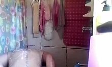 spying on my friend's hot fat milf masturbates her shaved wet pussy on cam