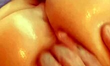 Teasing my oiled ass in leggings he rips them fucks me hard