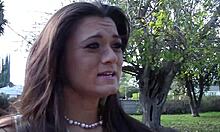 She's a total cougar, ten years older, sucking off frat friend's cock sideways!