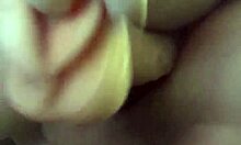 chubby babe rams huge dildo deep in fat pussy lips close-up till squirting mess