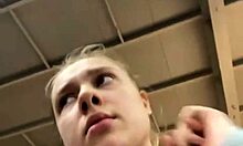 during group training the fitness trainer bends me over for hardcore pussy fuck and orgasm