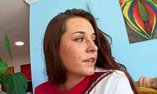 the flirty teen cheerleader spots the dilf and hops on for a wild skirt-lifting ride