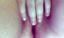 chubby babe rams huge dildo deep in fat pussy lips close-up till squirting mess