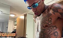 Naughty goth flashes funkeiro secretly with best friend watching the wild fuck