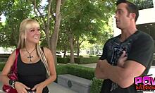 Hot Blonde Singer Briana Bent Over for Deep Doggystyle Facial