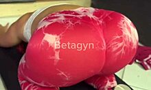 gym trainer fling while husband works out nearby