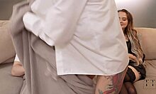 Friend crashes movie night but ends up in sloppy threesome cum fest with us