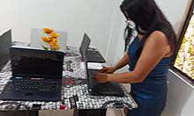 damn that venezuelan seller rode my cock at work for benefits