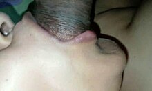 stepsister deepthroats closeup then swallows hot cum load