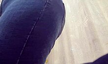 nicoletta struts confidently into stores squeezing her curvy 40-year-old body into tiny jeans that hug every exaggerated seductive curve