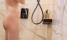 wanna watch this cute japanese college girl bathe her tiny tits?