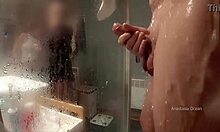 stepmom sneaks into bathroom while he jerks off she watches intently