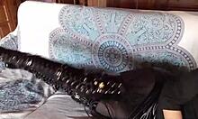 milf's pantyhose legs and heels tease in steamy fetish preview