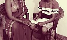 Hot Indian teacher shows student kama sutra moves outdoors