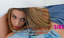 Stepsis and Friend Compete Cowgirl Riding Under Blanket