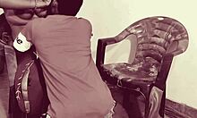 Hot Indian teacher shows student kama sutra moves outdoors